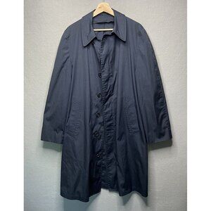 Vintage London Fog Navy Blue Trench Coat Size 40 Regular